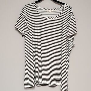 Nine Britton Monochrome Striped Short Sleeve Tee